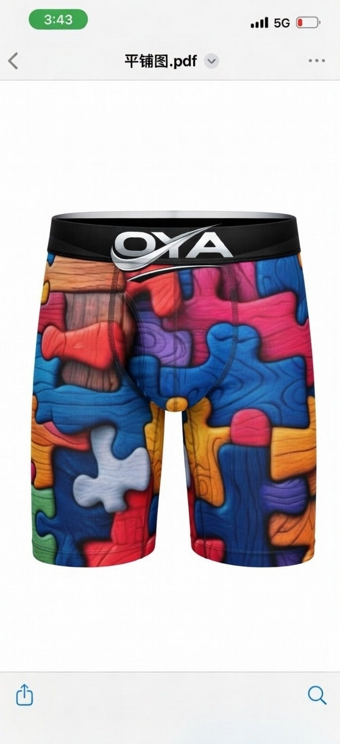 OYA Puzzle Piece Graphic Boxer Briefs